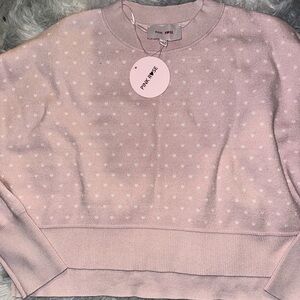 Pink Rose Women's Light Pink Heart Sweater 🩷 NEW